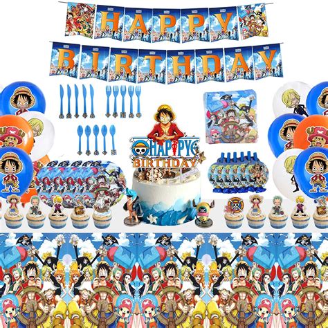 one piece anime birthday decoration|More.